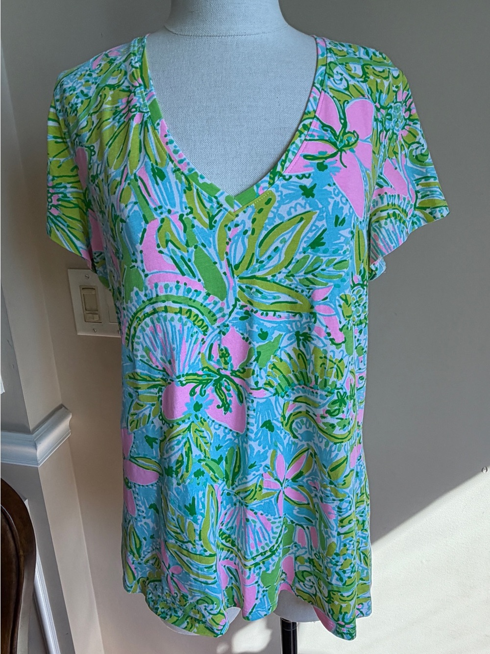 Lilly Pulitzer Michele Top, Coconut Grove, Size XL